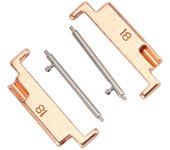 Adaptador de correa de reloj de acero inoxidable, adaptador de correa de reloj de metal, adaptador de conexión de metal premium, adaptadores universales de correa de reloj de 18-22 mm, para cambiar a su correa de reloj favorita