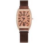 Diamantes Números Tonneau Correa de chupete Reloj de señora Reloj de señora