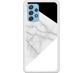 Funda compatible con Samsung Galaxy A72 - Be Unique Funda Gel mármol con blanco y negro