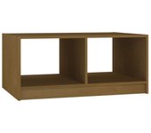 vidaXL Mesa de centro de madera maciza de pino 75x50x33,5 cm Natural, Blanco, Gris Mesita de Salón o Comedor o Auxiliar Mesa de Café Meuble Salón