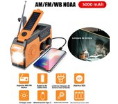 Radio De Emergencia Portátil Con Solar Y Manivela 4000mAh AM/FM Con LED Y Cargador De Teléfono Móvil Y Banco De Almacenamiento