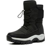 Botas de nieve cálidas y afelpadas para hombre, botines informales de alta calidad, impermeables y antideslizantes, para senderismo y trabajo en invierno