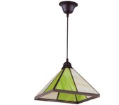 Fabrilamp - Colgante Farol Piramide Pistacho 1x27 Regx27