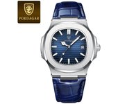 POEDAGAR Casual Square Men's Watch Waterproof Date Luminous Leather Man Quartz Watch High Quality Luxury Fashion Watches For Men