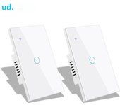 Tuya WiFi US Smart Switch Stair Switches Touch Sensor LED1/2/3Gang Lights Interruptor 2way Control Google Smart Home Glass Panel