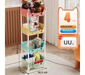 Toy Storage Trolley Bookshelf Snack Rack For Children Storage Organizer Bathroom Accessories Closet Organizer Kitchen Storage