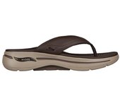 Skechers Go Walk Arch Fit Sandalias de dedo para hombre marrones en sintético 86378