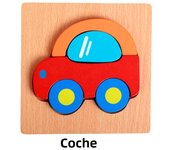 1pc Wooden Animal And Vehicle Puzzles For Toddlers, Boys And Girls Educational Toys Gift, Bright Color Different Shapes