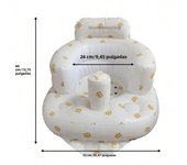Infant Shining Baby Inflatable Sofa Children Puff Portable Bath Chairs PVC Multifunctional Seat Practice Sitting Bath Stool