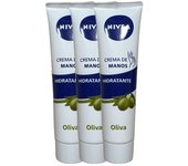 🖐️ Pack de 3 – Crema de Manos NIVEA con Aceite de Oliva