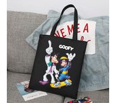 Disney A Goofy Movie Cartoon Large Capacity Canvas Shoulder Bag Women's Casual Tote Kids Student Handbag Shopping