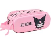 SAFTA  PORTATODO DOBLE 3D KUROMI MOCHILAS 3D KUROMI 6x21x8 Cms.