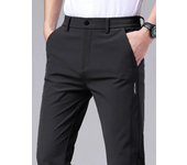 Western style pants, summer men's ice silk pants, loose men's business black casual pants oversized pants