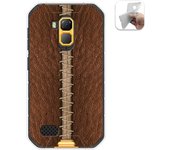Tumundosmartphone Funda Gel Tpu para Ulefone Armor X7 / X7 Pro diseño Cuero 01 Dibujos