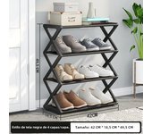 X-shaped Shoe Rack Dustproof Metal Shoe Storage and Organization Household Simplicity Assemble Removable Multi-storey Cabinet