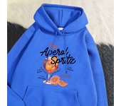 Winter Womans Hoodie The Aperol Spritz Retro Cocktail Printing Sweatshirt Loose Pocket Warm Fleece Pullover Kawaii Sportswear