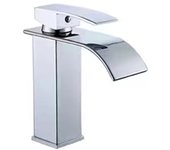 Grifo negro del fregadero del baño de la cascada | Cartucho de cerámica | Diseño elegante