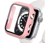 Tempered Glass+cover For Apple Watch Accessories 45mm 41mm 44mm 40mm 42mm Screen Protector Apple watch Case serie 9 4 5 6 SE 7 8