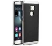 Tumundosmartphone Funda Tipo Neo Hybrid (Pc+Tpu) Negra / Plata para Huawei Mate S