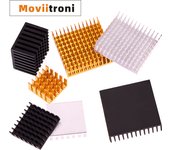 1Pcs Aluminum Radiator IC Heat Sink Slotting Heatsink for Electronic Chip Cool Pads 22x22x10/28x28x6/28x28x20/40x40x11mm