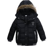 Keep Warm Autumn Winter Boys Jacket Fur Collar Hooded Baby Coat Fashion Zipper Boy Outerwear 2-6 Year Kids Clothes Birthday Gift