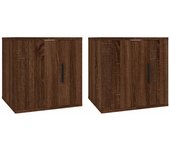 vidaXL Muebles para TV de pared 2 uds 40x34,5x40 cm, Mueble de Salon, Mueble TV, Mueble TV salon, Mesa de TV, Mueble tele