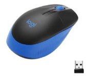 Mouse raton logitech m190 full size optico wireless inalambrico azul