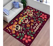 Mexican Day of The Dead Carpet for Living Room Decor Table Skull Sacrifice Rugs Bedroom Bedside Floor Mat Halloween Decoration
