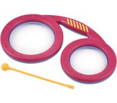 Glasses Drum Clapping Drum Orff Musical Instrument Special-shaped Drum Percussion Instrument 2 Color Double-sided Drum for Gifts