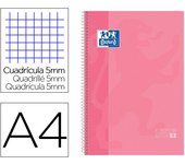 Recambio Oxford European Book 1 - espiral y tapa de cartón duro - 80 hojas dinA4 - papel 90 gramos - cuadricula 5x5 - optik papel y write & erase pizarra blanca