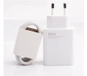 Xiaomi-cargador rápido Original de 33w, adaptador de la UE para Redmi Note 13, 12, 11, 10, 11s, Poco X5, M5S, F4, M4, X3, Cable Usb tipo C
