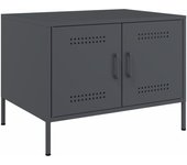 vidaXL Mesa de centro de acero laminado en frío 68x50x50,5 cm Negro, Rosa, Antracita Mesita de Salón o Comedor o Auxiliar Mesa de Café Meuble Salón