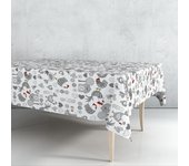 Mantel de hule estampado por metros - Granja Cocina Huevos 43261-1    mantel por metros; manteles; mantel barato; mantel jardín