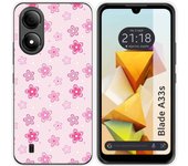 Funda Silicona para Zte Blade A33s diseño Flores Dibujos