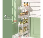 Mobile Storage Rack Trolley Organizer With Wheels Acrylic Narrow Slit Storage Cabinet Bathroom Home Multi-layer Organizer