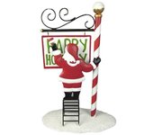 Gerimport Señal Decoración Navidad Papá Noel Happy Holiday 49 X 33 X 15 Cm - Adornos y Modelos Navideños