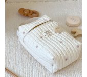 Embroidered Mommy Bag Hangable Stroller Zipper Portable Diaper Wet Bag Storage Bag