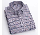 Men's Fashion Striped Long-sleeved Dress Shirts Korean New Brand Model Slim Youth Color Shirt Casual Plaid Campus Man Clothes