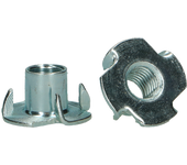 Tuercas en T de 4 Puntas M 10x25,00x13 zincado plateado (200 ud.)