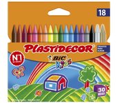 LILI HOME Ceras Bic Plastidecor 36 ceras de colores BIC Kids Plastidecor es la herramienta perfecta para que los niños aprendan a colorear y dibujar jugando, a partir de los 30 meses. Esta atractiva paleta de 12 colores incluye tonos vivos y metálicos que