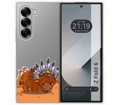 Tumundosmartphone Funda Carcasa Dura Transparente para Samsung Galaxy Z Fold 6 5G diseño Bufalo Dibujos