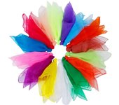 Paquete de 15 toallas de gasa para malabarismo, ideales para bailar, hacer malabarismos y actividades sensoriales de baile. Toallas coloridas de 60 x 60 cm.