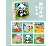 Baby Wooden Blocks Toys Children Six Side Cube Jigsaw Puzzles Game Animal Fruit Traffic Cognize Early Learning Educational Toys
