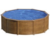 Piscina Pacific Gre redonda pared acero marrón