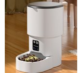 4L WIFI Button Automatic Cat Feeder Intelligent Cat and Dog Pet Feeder Smart Pet Cat Food Dispenser Pet Feeder(No 5V 1A plug)