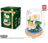Creative Building Block Potted Bouquet Home Decoration Eternal Flower Rose Peony Sunflower Simulation Plant DIY Model Kids Toys