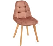 Silla LOREAL, madera, terciopelo color a elegir (rosa coral o azul)