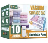 Bolsas de almacenamiento al vacío con bomba Eléctrica, paquete de 30 bolsas de Ahorro de espacio con el vacío para Ropa, ropa, cojines, mantas y bordes de Cama