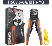 Ferrule Crimping Tool Kit, AWG 23-7 Self-Adjusting Crimping Pliers+Stripper | WOZOBUY Brand Electric Tools Set