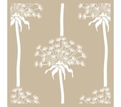 TODO-STENCIL Plantilla MYA Home Decor Floral 001 Medida 50x50cm Diseño 48x48cm, Stencil lavable, reutilizable, maleable y muy resiste, Ideal para decorar paredes, muebles, cojines, cortinas, etc